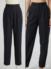 Jones Wear Black Dress Pants Women's Size 10 Career Work Trousers Pleated Lined