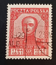 Poland General Jozef Bem Tarnow Stamps Sg 271 Mi 256 Yv 342 1928