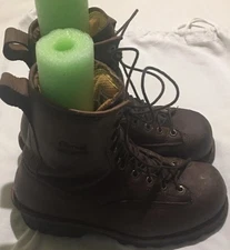 CHIPPEWA Mens Paladin 8” WP Steel Toe Logger  Leather Work Boots 73103 Size 9.5W