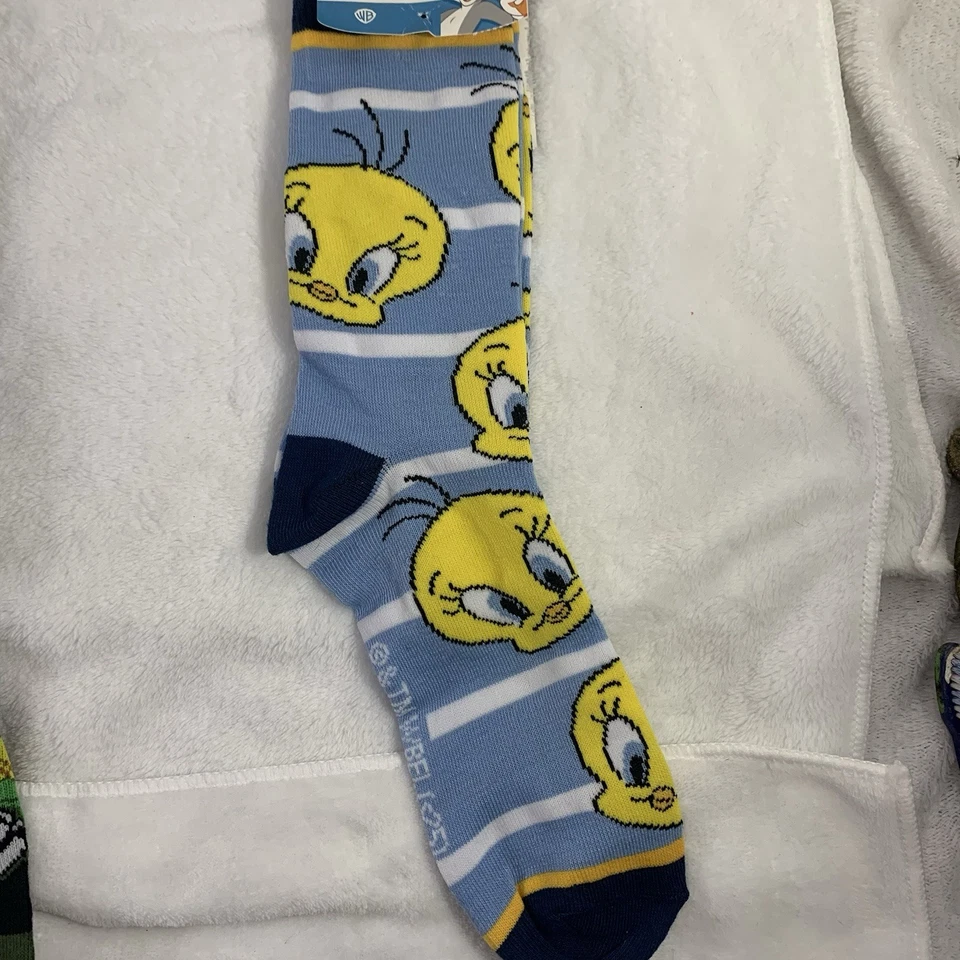 Носки короткие Warner Bros Looney Tunes унисекс новинки 9-13 жуки и твити - Изображение 3 из 3