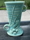 Vintage McCOY POTTERY Berry Berries & Leaves VASE 5 5/8”