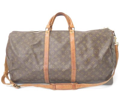 Louis Vuitton Monogram Duffle Boston Bag Keepall 60 Bandoulier Old Model F#49940