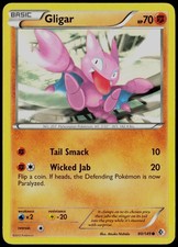 Gligar 80/149 Common Boundaries Crossed Pokemon Card MP