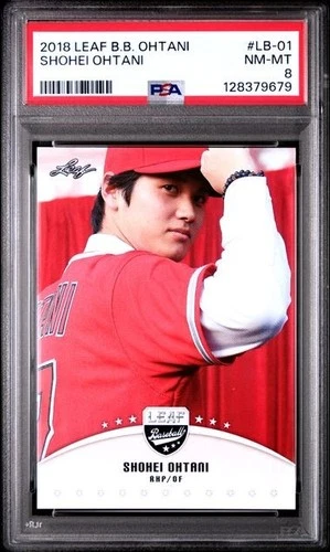 2018 LEAF BASEBALL OHTANI #LB-01 SHOHEI OHTANI  PSA 8