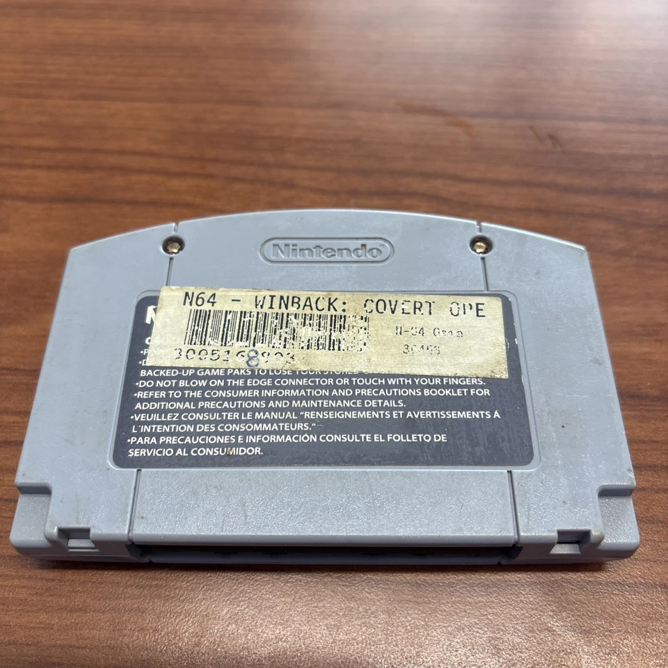 Winback Covert Operations Nintendo 64 N64 Cartridge Authentic Tested Working - Image 3 of 3