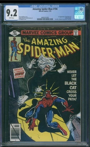 Amazing Spider-Man #194 CGC 9.2 Beautiful Looking Book 1st App of Black Cat 1979