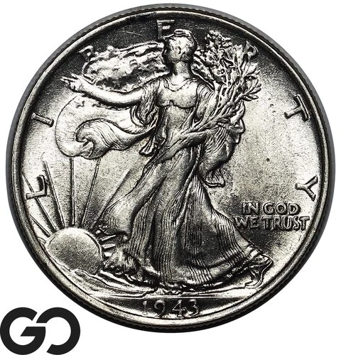 1943 Walking Liberty Half Dollar AU++