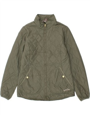 EDDIE BAUER Damen Steppjacke UK 14 Medium Grün Polyester RC15