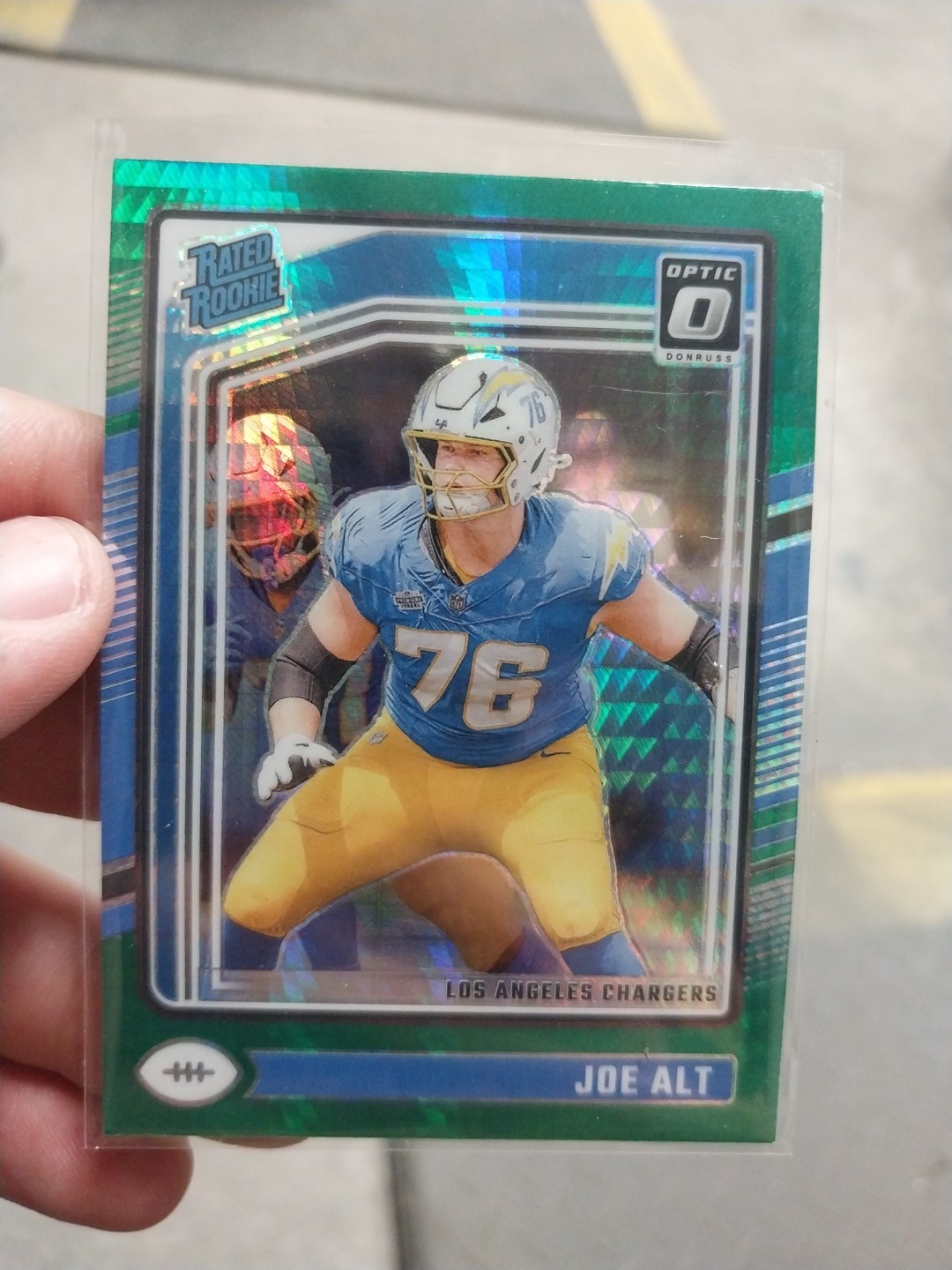2024 Panini Donruss Optic - Rated Rookie Joe Alt #254 Green Hyper Prizm (RC)