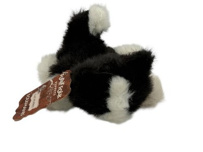  Vintage Folkmanis Furry Folk Black/White Kitten Puppet 8'' 