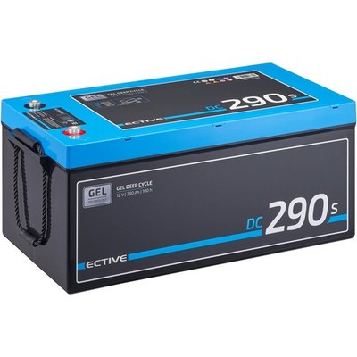 ECTIVE Deep Cycle Blei Gel Batterie 12V 290Ah mit Display Wohnmobil Solar Camper