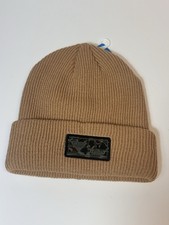NWT Columbia PHG Patch Cuffed Beanie Winter Hat Tan Khaki Unisex O/S CU5725