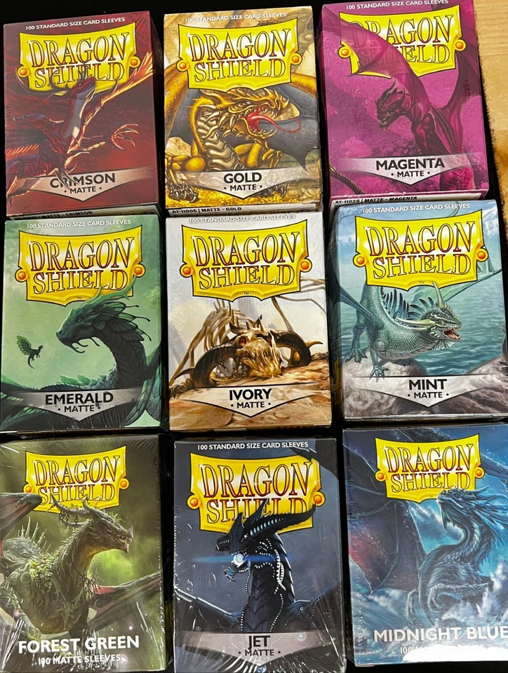 Lot 5 new 100 ct pk Dragon Shield Matte Deck Sleeves Protectors Pick the Colors - Image 2 of 3