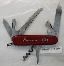 Victorinox Camper Swiss Army knife- used, good w Camping metal inlay 1980s #A790