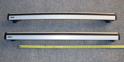 Thule ARB47 Aerobars And Footpacks For Raised Roof Rails w/ 1 Key