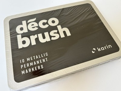 Karin Deco Brush, 10 Metallic Permanent Markers Set