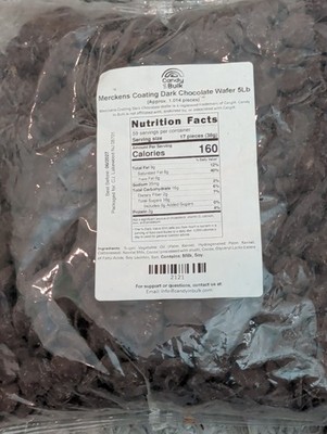 5 Pounds Merckens Dark Chocolate Coating Wafer 