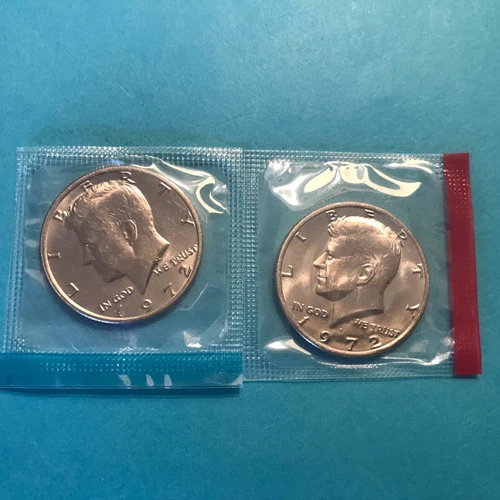 1972 P&D Kennedy Half Dollar  UNC    US Mint Cello   FREE SHIP