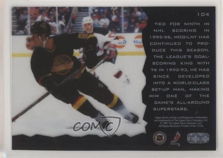 1996-97 Upper Deck Ice Acetate Alexander Mogilny #104 HOF - Image 2 of 2