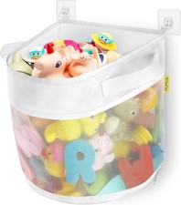 4.15 Gallons Bath Toy Holder Wall-Mounted Shower Caddy, Bath Toy Storage