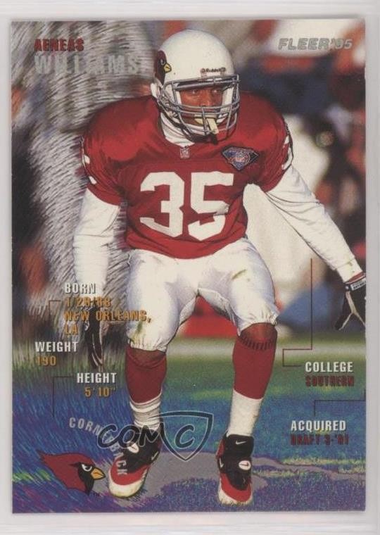 1995 Fleer Shell FACT Aeneas Williams #33 HOF 0q3