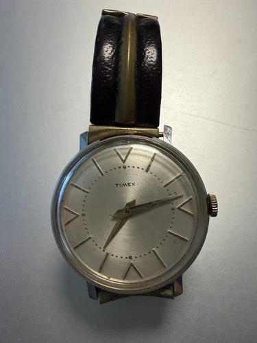 Vintage RARE 1959 Timex Darwin Thin Aluminum Watch Mechanical- Not Working