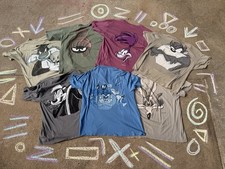 Vintage 90s Looney Tunes T-Shirt Lot 6 XL Changes USA Single Stitch Distressed