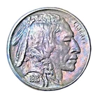 1913-P Buffalo Nickel Type 2 MS+ Monster Rainbow Toning GEM BU FULL HORN Rare 5c