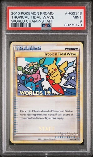 Pokemon Tropical Tidal Wave World Championships Promo HGSS18 Staff PSA 9 Mint