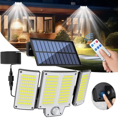 CLAONER 280 LED Solar Security Lights Motion Sensor Outdoor Separate Wall Lamp