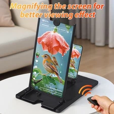 14" Mobile Phone Screen Magnifier w/ Bluetooth Remote Hands-Free Video Amplifier
