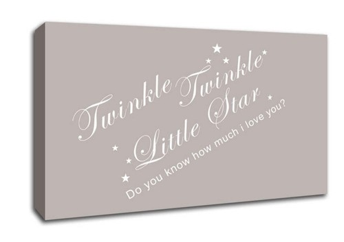 Nursery Quote Twinkle Twinkle Little Star 2 Beige | eBay UK