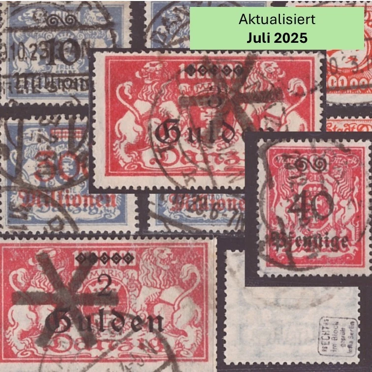 Danzig gestempelt, zeitgerecht gestempelt, INFLA Echt geprüft Michel 100-192 - Bild 1 von 1