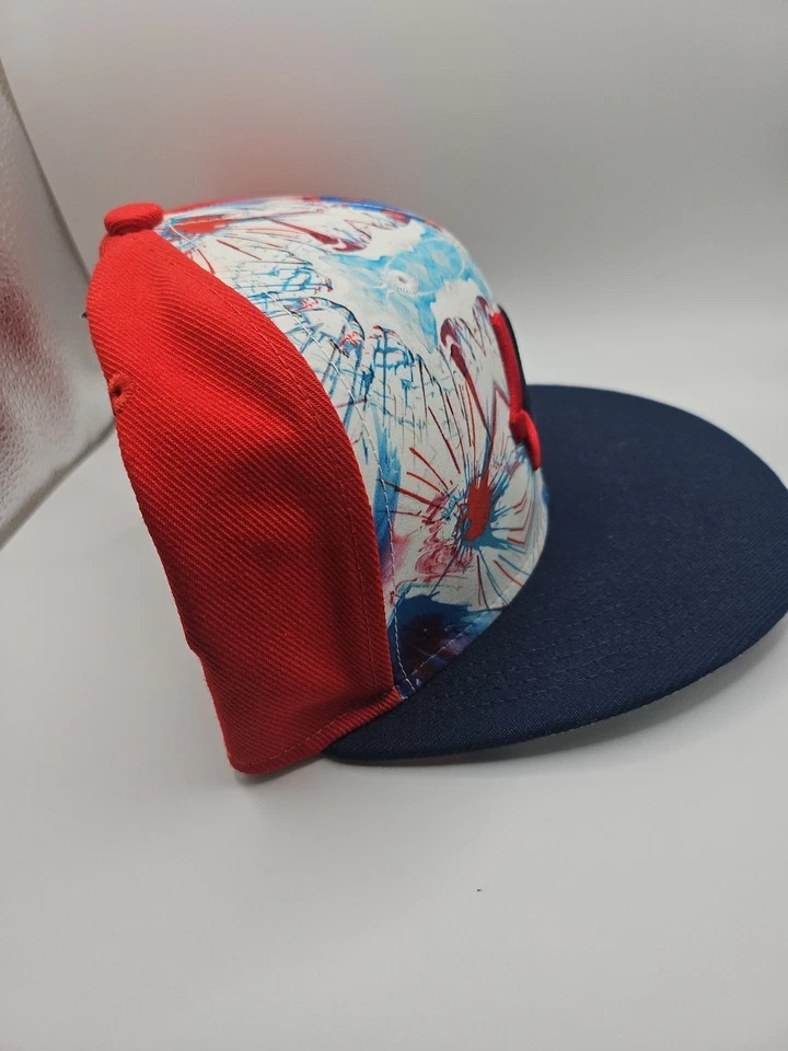 Nike K True Kevin Durant Independence Day Red White & Blue Splatter Snapback Hat - Image 3 of 4