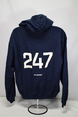 NWT Represent 247 Oversized Hoodie Sweatshirt Navy Blue Jersey Large