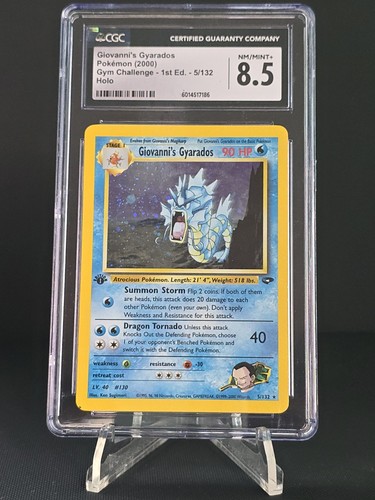 Giovanni's Gyarados (1st Edition) graded CGC 8.5 for sale on eBay