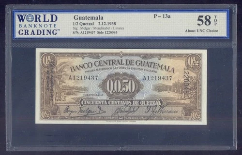 Guatemala  1/2 Quetzal  02.12.1938  P13a  WBG58  aUNC