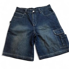 Vintage Y2K faded glory baggy skater punk denim carpenter shorts size 34