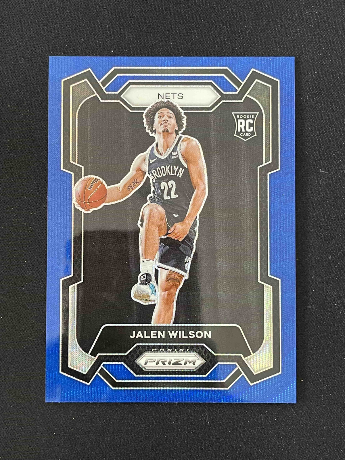 Jalen Wilson 2023-24 Panini Prizm Blue Wave Prizm RC #128