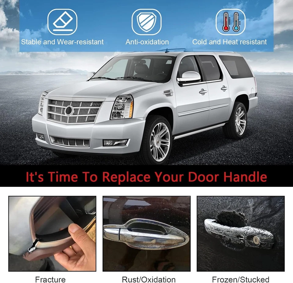 2X Front Right For 07-13 Chevy Tahoe Yukon GMC Sierra 1500 Denali Door Handles - Изображение 4 из 4