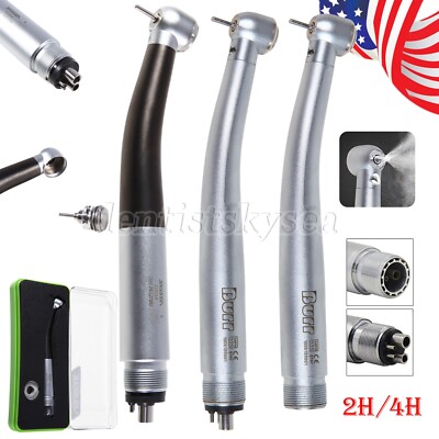 Dental Handpiece Fiber Optic / High Speed Turbine Fit NSK 2/4Holes Push Button