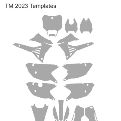 TM 2023 MX Templates Motocross Enduro vector template design cut EPS file