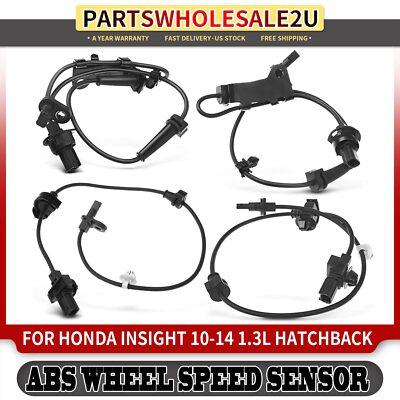 4x Front & Rear ABS Wheel Speed Sensor for Honda Insight 10-14 L4 1.3L Hatchback