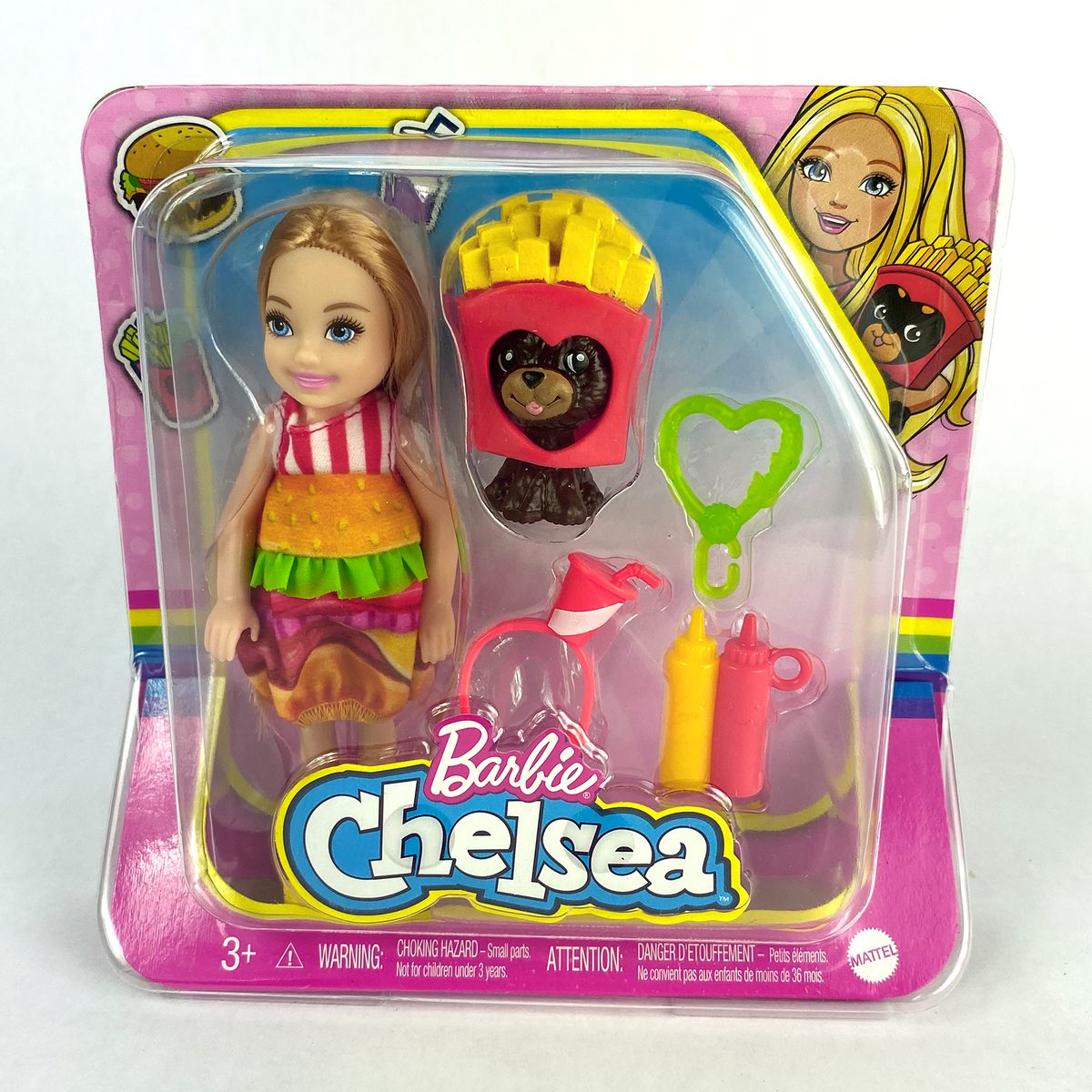 Barbie Club Chelsea Barbie Dress Up Doll Burger Doll Clothes Doll Outfits  New