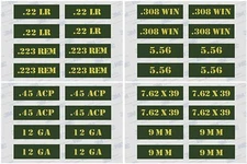 .22 .223 .308 .30 .357 9MM .380 .40 .45  7.62 12GA Ammo Can Vinyl Skin Sticker