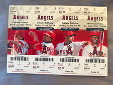 2008 ANGELS SEASON TICKET HOLDER STUBS GREAT CONDITION LACKEY-GA-SHIELDS & TORI