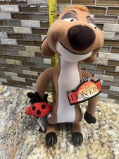 VTG Disney Store Lion King Timon Holding Lady Bug Plush Stuffed Animal 11  w/TAGS
