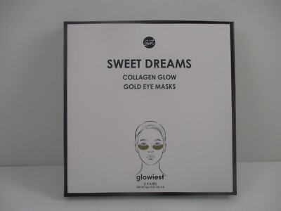 SWEET DREAMS COLLAGEN GLOW GOLD EYE MASKS 5 PAIRS *NEW IN BOX*