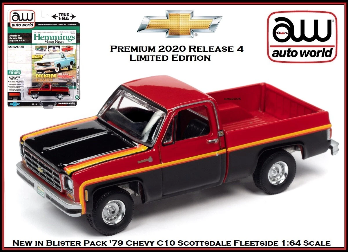 Auto World New 79 Chevy C10 Scottsdale Pickup 1 64th Scale
