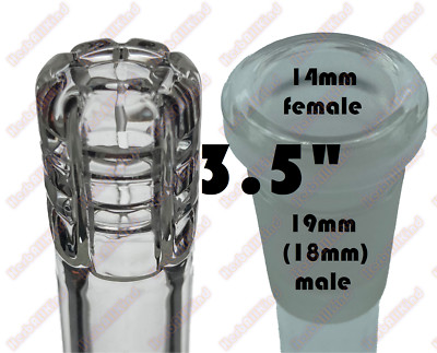 3.5'' Glass Downstem Matrix Cage Perc 19mm / 18mm to 14mm Low Profile Reducing